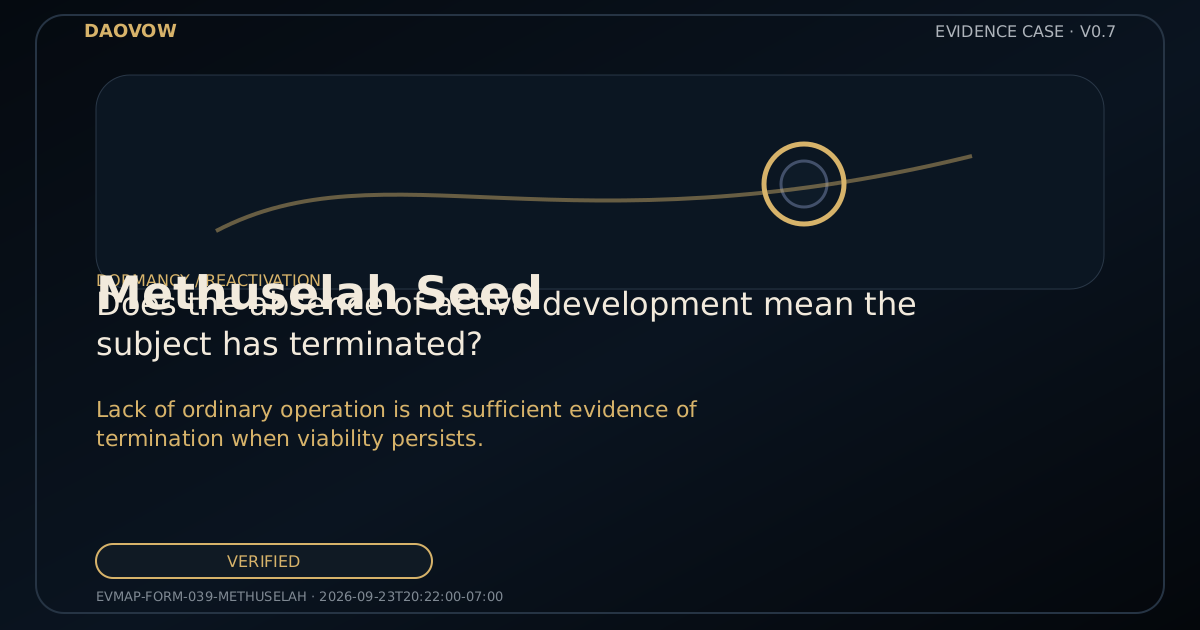 Methuselah Seed